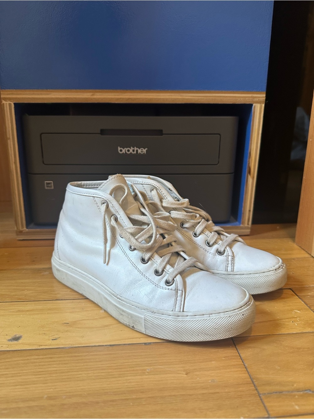 Sofie D'Hoore White High-Top Leather Sneakers